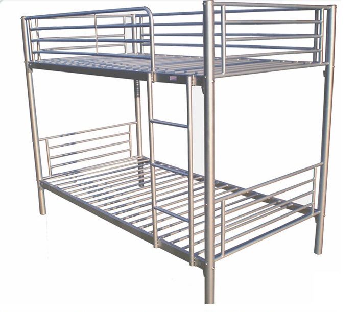 Hazlo Roma Single Over Metal Bunk Bed with Ladder Silver Buy Online